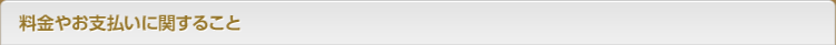料金やお支払に関すること
